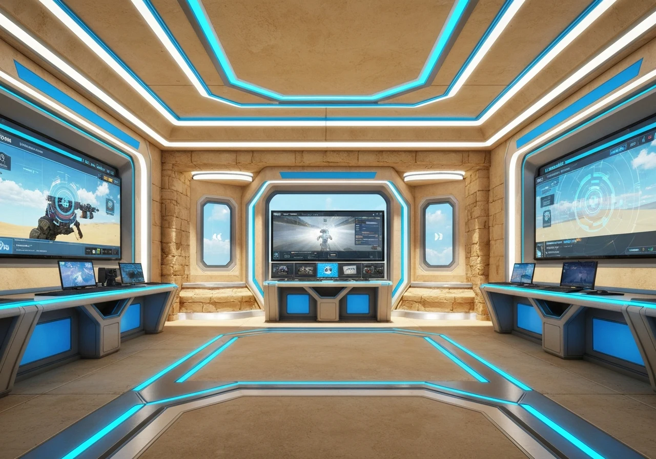Nowoczesne centrum dowodzenia gaming military